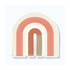 Fototapeta premium Minimalist rainbow vector illustration