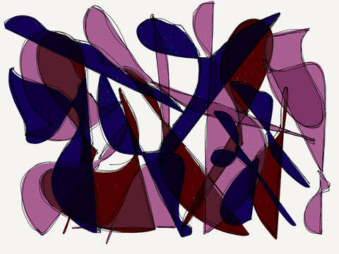 Formes g&eacute;om&eacute;triques violettes et roses