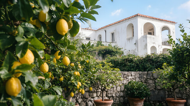 Capri lemon garden Mediterranean summer aesthetic