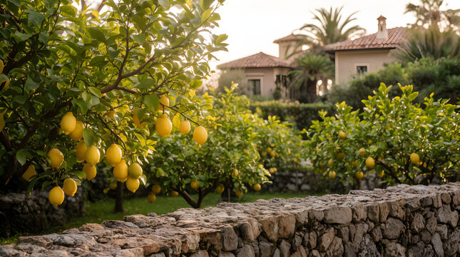 Capri lemon garden Mediterranean summer aesthetic