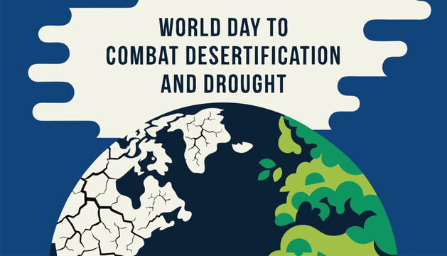 Graphic illustration promoting world day to combat desertification and drought