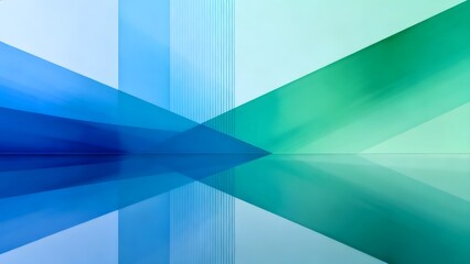 Abstract geometric pattern with blue and green hues