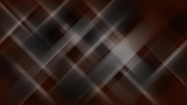 Brown diagonal lines background. Animated geometric checkered pattern with intersecting lines.