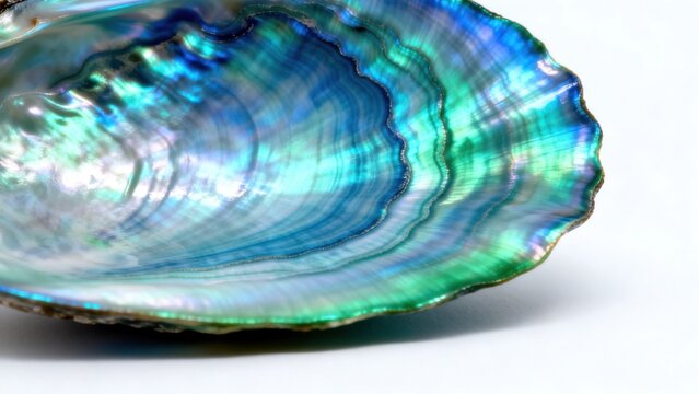 Iridescent shell interior