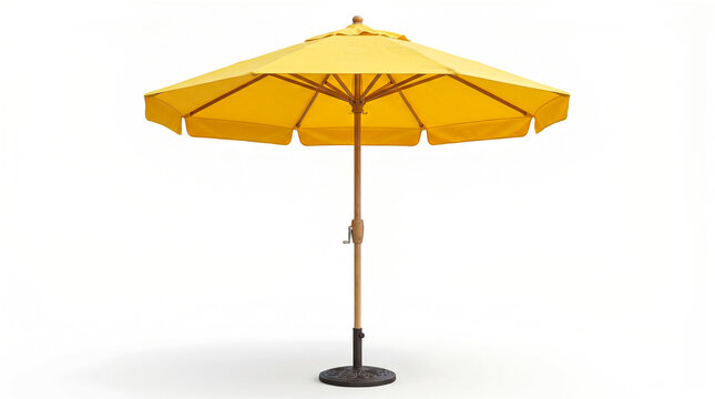 Yellow Outdoor Patio Umbrella on Stand
