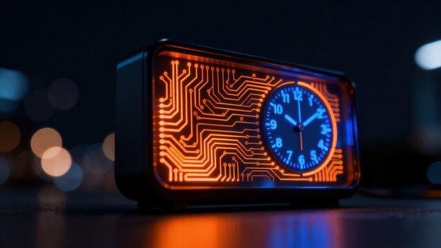 Modern digital clock with circuit design