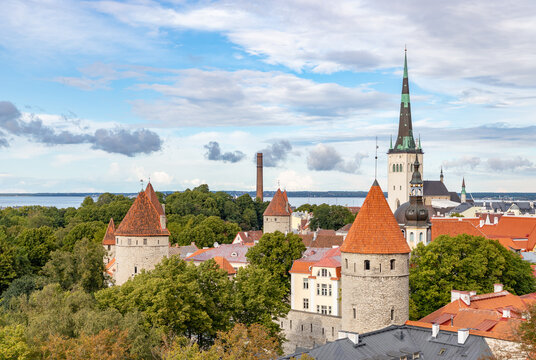 Tallinn Old Town Towers and Saint Olaf's Church