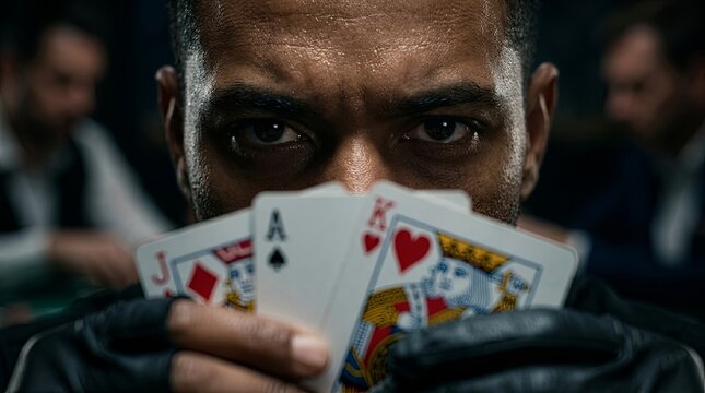 man playing cards