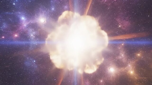 Dynamic journey through a colorful space tunnel filled with bright stars, swirling galaxies, and energetic light bursts.