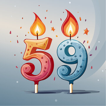 Birthday Candles Number 59