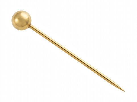 Elegant Golden Stick Pin with Spherical Head