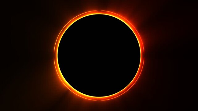 Circular Inferno Blaze Facecam Frame Burning Orange Red Round Border 4K