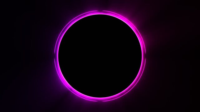 Round Violet Magical Streamer Facecam Border Purple Circular Glow Overlay 4K