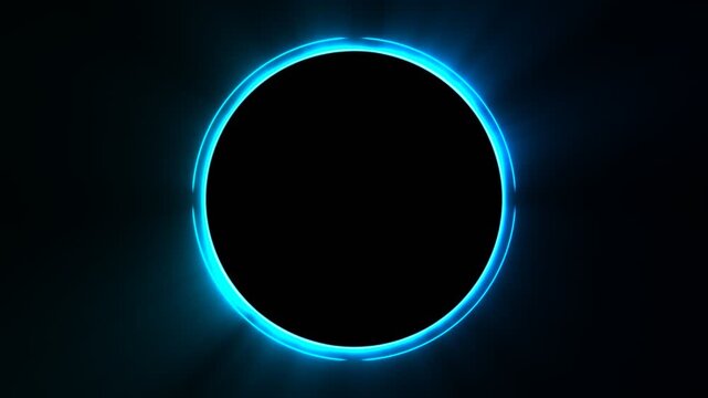 Advanced Cyberpunk Circular Streamer Facecam Border Neon Round Overlay Loop 4K