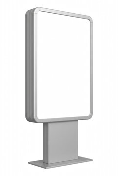 Blank Vertical Light Box Billboard Stand Isolated