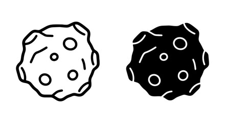Asteroid Icons, Space Rock Vector Graphics, Celestial Body Illustrations, Cosmic Object Symbols, Space Exploration Elements © Tanjila