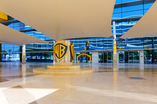 Abu Dhabi, UAE - 17 May 2026. Exterior view of Warner Bros. World on Yas Island, popular indoor attraction and tourist destination in Abu Dhabi