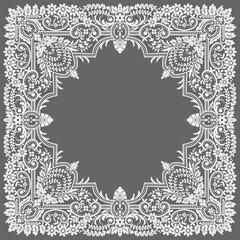 Obraz premium Vintage frame floral ornaments design elements of corners frame border