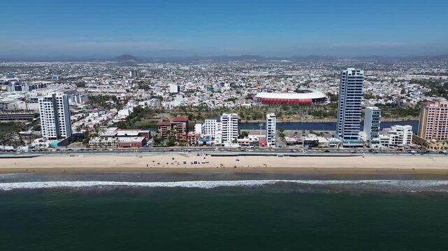 Malec&oacute;n de Mazatl&aacute;n, playa, costa, ciudad