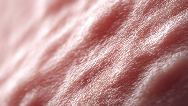 A detailed close-up reveals the intricate texture of human skin, highlighting its natural lines and ridges.