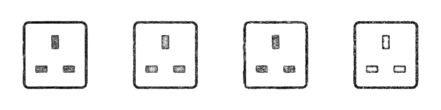 Sketch uk outlet icon design set