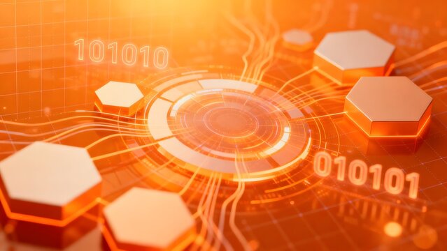 Abstract digital technology interface