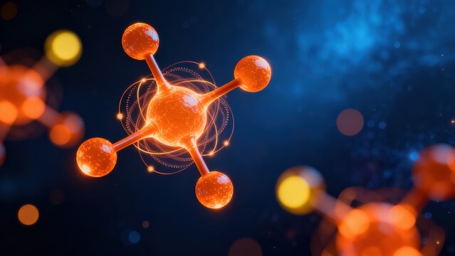 Orange molecular structure in space