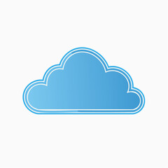 Fototapeta premium Blue Cloud Icon