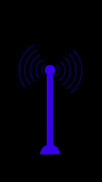 A simple abstract blue vertical line with a small horizontal base against a dark background. Vertical line concept for abstract visuals. Vertical line geometric form for design layouts.