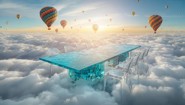 Dreamy Meeting in the Clouds