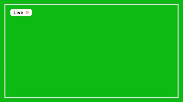 4K Tv Live streaming sign icon animation, Red live streaming symbol, live streaming, broadcasting, online stream, online camera recording overlay animation, 