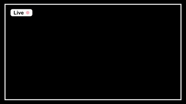 4K Tv Live streaming sign icon animation, Red live streaming symbol, live streaming, broadcasting, online stream, online camera recording overlay animation, 