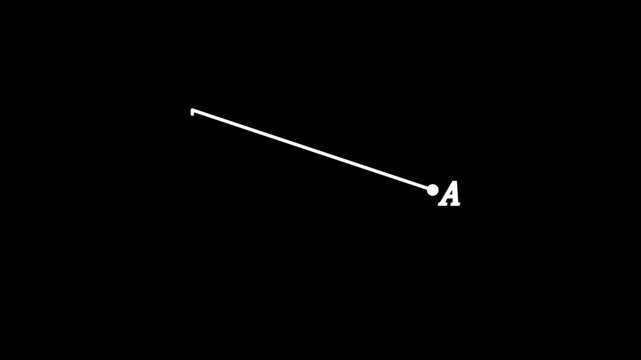 Animation of an isosceles triangle with strokes indicating equal sides and base angles. Animation of a geometric figure &ndash; a triangle.