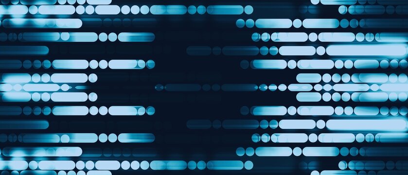 Glowing blue digital code background with nobody