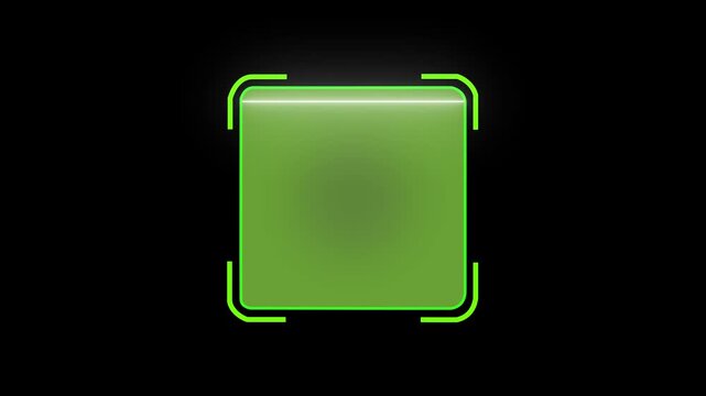 A blue square with corner brackets on a black background, resembling a focus frame or scanner view. This minimalistic digital graphic can represent targeting, scanning4k