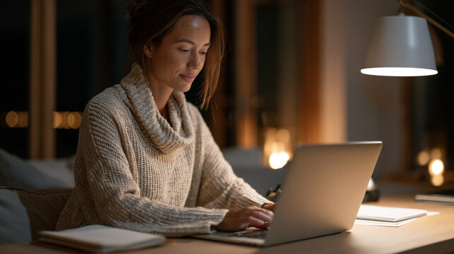 Late-night solo operator configuring Zapier-equivalent workflow between inventory management and invoicing tools, browser tabs showing connected integrations, notebook beside