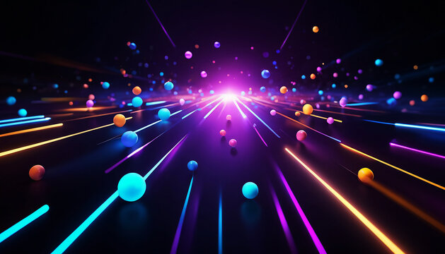 Light Speed Quantum Travel Background