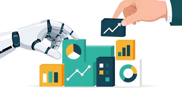 Artificial Intelligence Business Analytics and Data Driven Decision Making Concept