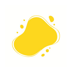 Fototapeta premium Yellow Abstract Blob Vector Graphic
