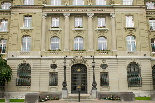 Swiss National Bank SNB headquarters historic building architecture in Bern Switzerland