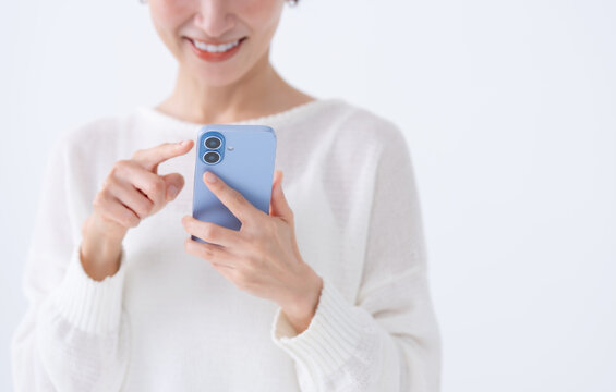 スマホ　女性