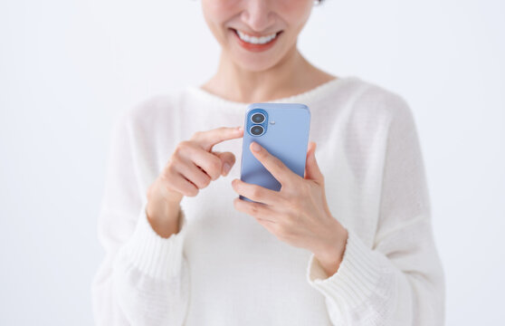 スマホ　女性