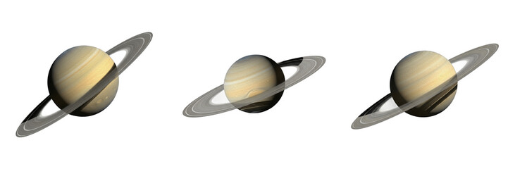 Isolated Planet Saturn Ring System 3D Render Transparent Background Astronomy Space Exploration Solar System Universe Science Education Graphic High Resolution Commercial Microstock Clip Art Design El © Laminey