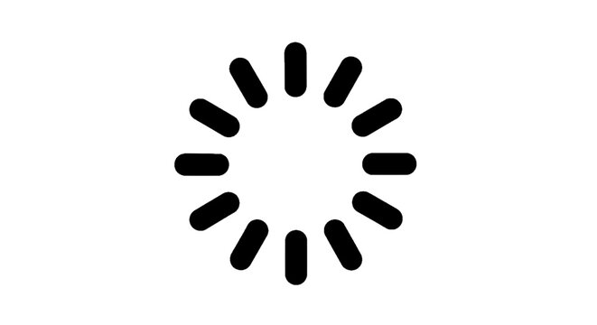 Vector illustration of loading icon, buffering symbol, progress indicator on a transparent background