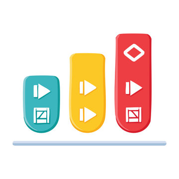Flat Design Graph Icons Set