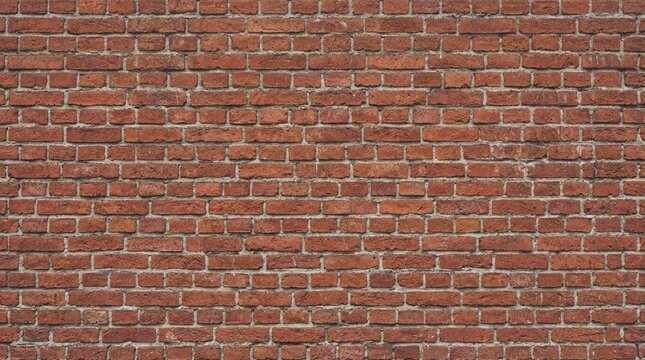 Closeup View Of Red Brick Wall Texture.