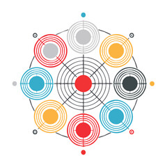 Fototapeta premium Target Graphic in Flat Design Style
