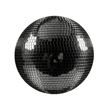 monumental, photorealistic silver disco ball, perfectly centered in a vantablack void, intensely catching hard cinematic light and creating dazzling, kinetic reflections. concept of retro glamour