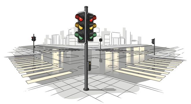 Traffic Light Signal Pole Urban.