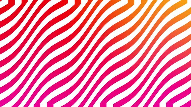 Vibrant abstract background with undulating diagonal lines in a smooth, dynamic gradient from pink to orange